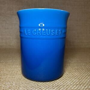 Le Creuset Marseille Blue Stoneware Utensil Crock Holder New